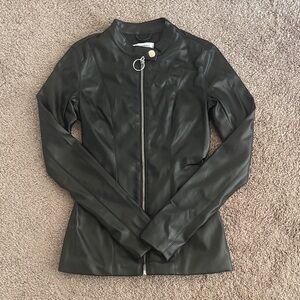 NWOT- We Wore What Black Leather Jacket